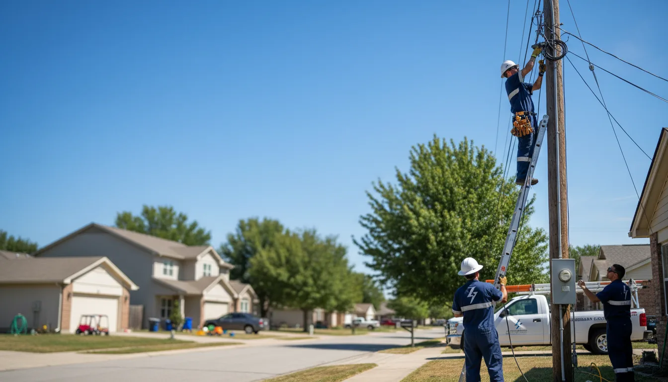 Residential electrician providing installation services in Paige, TX